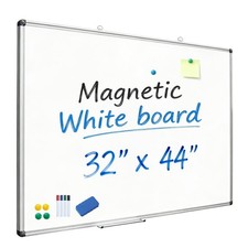 32x44 Inches Magnetic Dry Erase Whiteboard Wall Mounted Silver Aluminum Frame