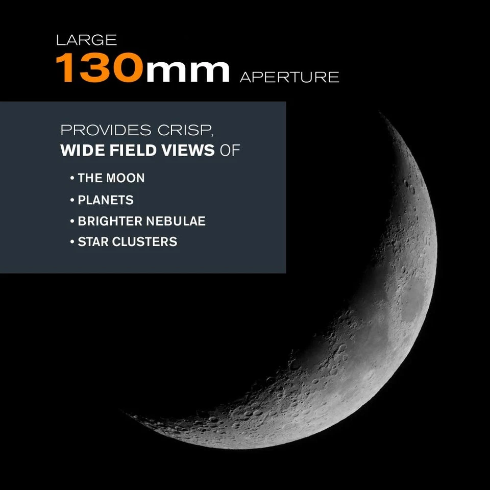 Celestron – AstroMaster 130EQ–MD Newtonian Reflector Telescope for Beginners - Image 3 of 4