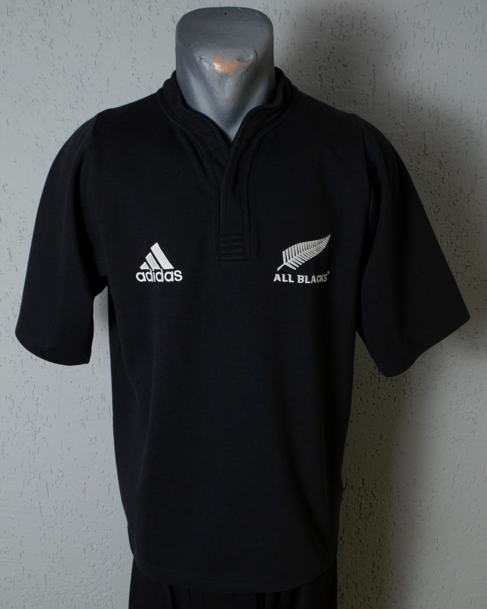 「希少」　adidas ALL BLACKS ラガーシャツ　2003年 New Zealand Jersey 2003 All Blacks Rugby Vintage Retro Shirt Mens