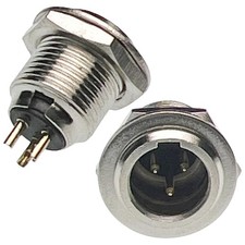 CESS 3-Pin Mini XLR Cable Male 04: Socket,3-Pin,2-Pack, Silver