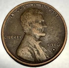 1916 S Lincoln Wheat Cent FN Fine Condition 1c US Coin - 3744