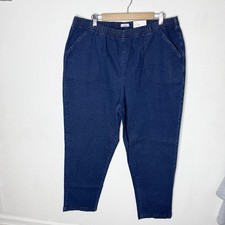 New Croft And Barrow Straight Mid Rise Classic Pull On Jeans Womens 22 W Pants