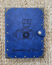 Leather Scrapbook Album 30 Sheets Front Back Memory of Time Photo Craft Album