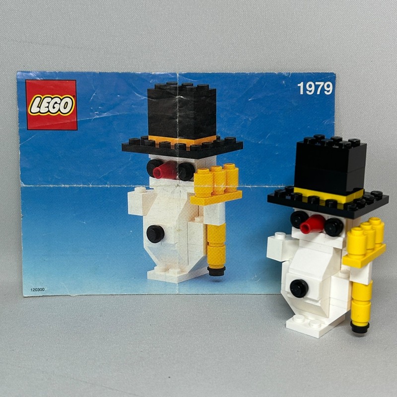 Vintage LEGO Christmas Set 1979 Snowman Polybag COMPLETE + Instructions No Bag