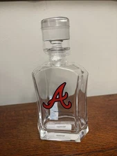 Licensed MLB Atlanta Braves Decanter with Team Emblem The Memory Company 