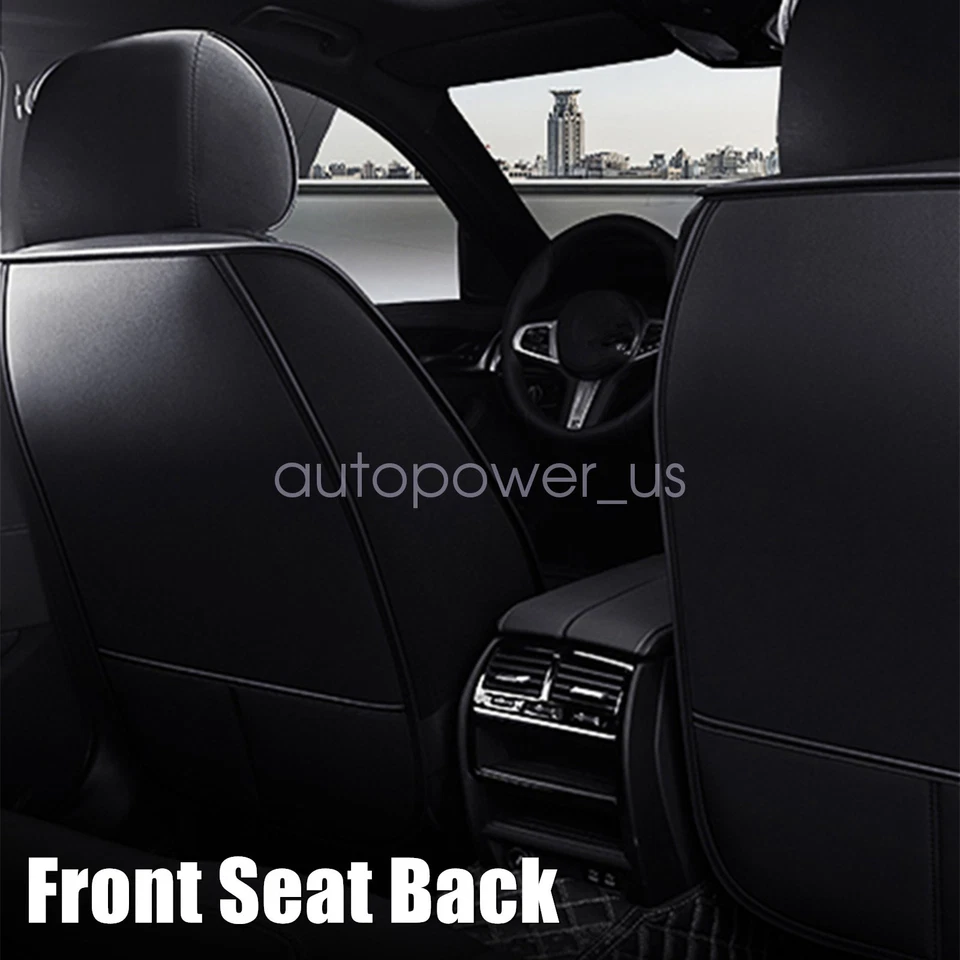 Juego completo de 5 fundas de asientos de cuero sintético negro + rojo para coche Subaru Impreza 2007-2021 Foto 3 de 4