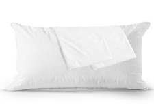 Feather Proof, Waterproof and Down Proof Terry Pillow Protector: Plush Comfor...
