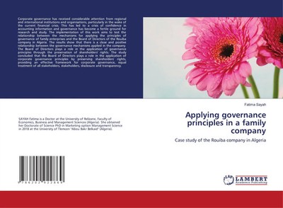Fatima Sayah | Applying governance principles in a family company | Taschenbuch