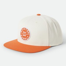BRIXTON OATH III SNAPBACK CAP OFF WHITE ORANGE