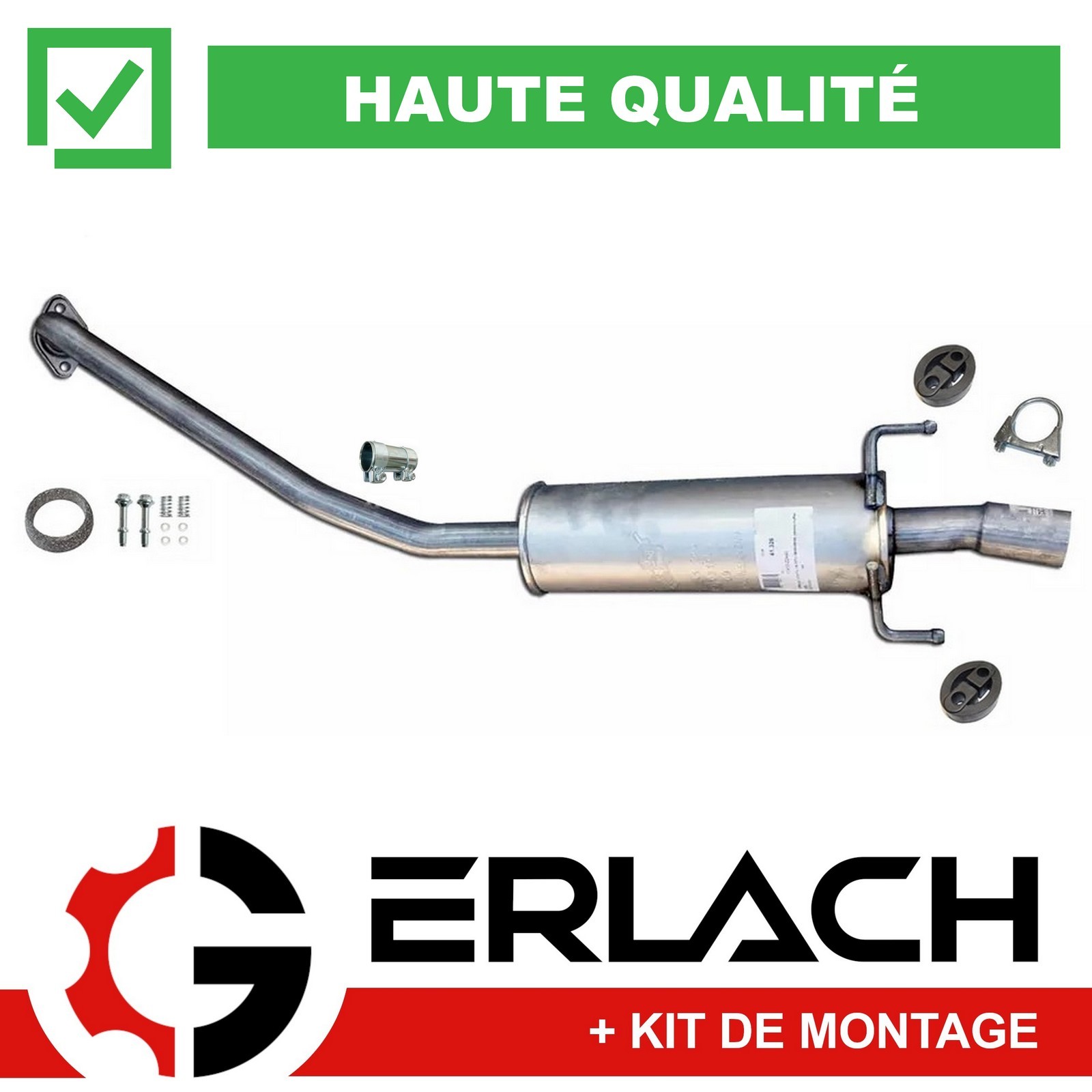 Silencieux intermédiaire pour Toyota Corolla 1.4 1.6 VVT-i 9480 haute durabilité