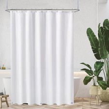 Waterproof Fabric Shower Curtain Liner with 3 Magnets Extra Long 72" x 84" ...