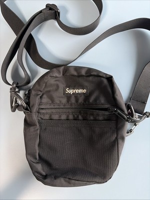 Supreme Shoulder Bag Black SS17 2017 Small Red Tag Mens Fashion Style Vintage