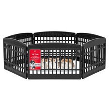 IRIS USA Dog Playpen Puppy Playpen Indoor   24" 6-Panel Dog Playpen, 61 x 61 ...