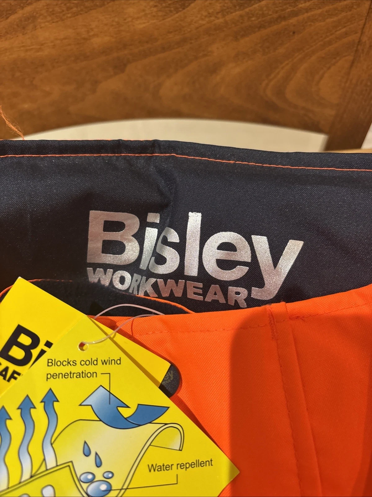 Bisley 5‑in‑1 Taped Rain Jacket – Hi‑Vis Orange/Navy – Size 4XL – New - product detail image 6