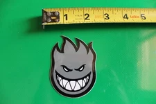 Spitfire Skateboard Wheels Grey Flame Head Logo Vintage Surfing