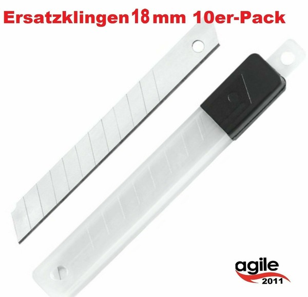 10 X Abbrechklingen 18 Mm Trapezklingen Hakenklingen Ersatzklinge Cuttermesser-image