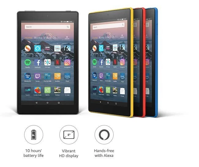 Amazon Kindle Fire HD 8 Tablet 16GB (7th Gen) 1.5gb 1.3Ghz WiFi SX034QT Orange - Image 4 of 4