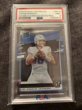 2020 PANINI CHRONICLES JUSTIN HERBERT CLEARLY DONRUSS RATED ROOKIE #RRJH PSA 9