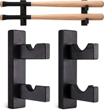 Baseball Bat Display Rack Wall Mount Holder for 2 Bats Soft Liner Included New