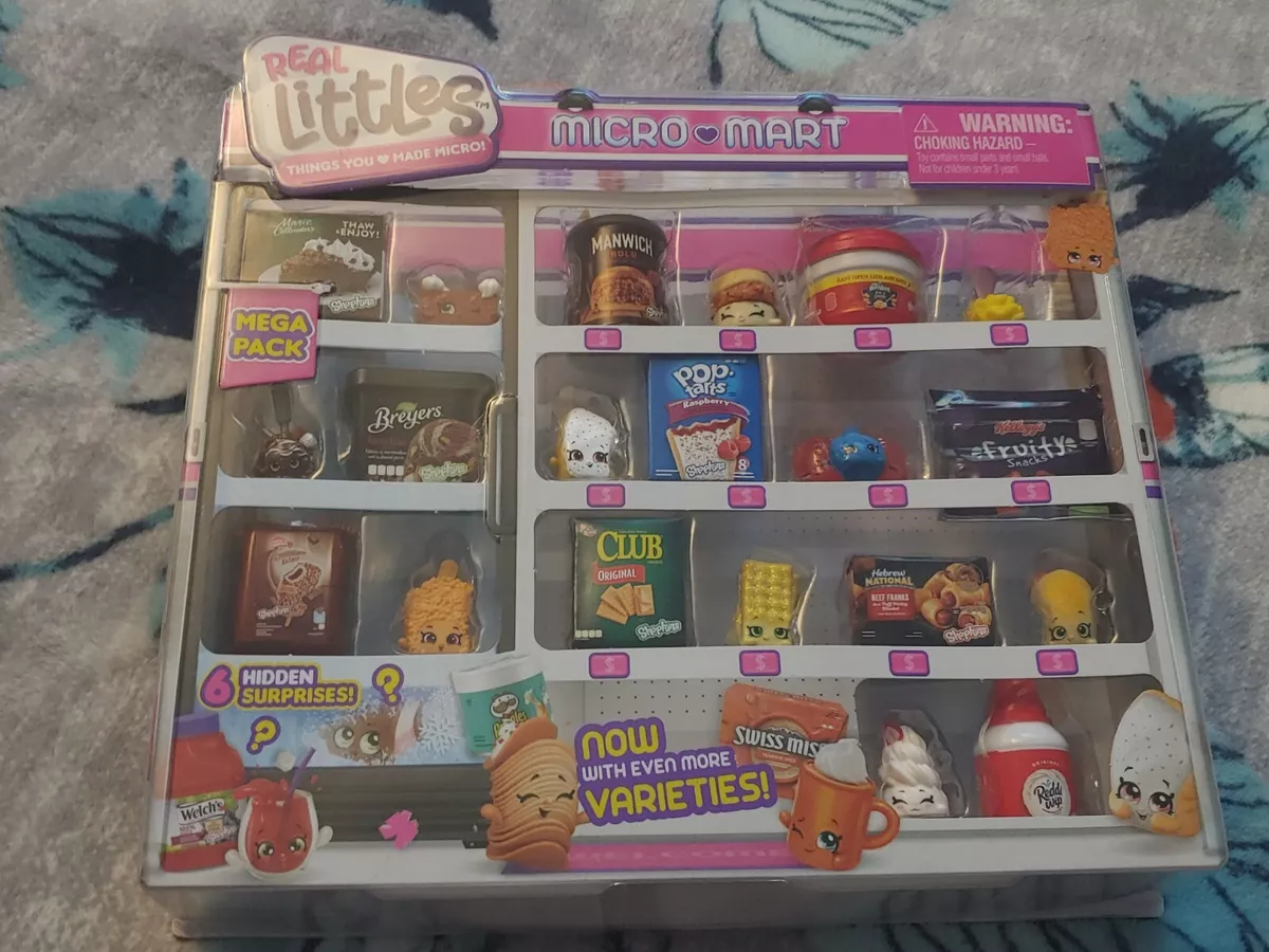Shopkins Real Littles Micro Mart Mega Pack 26 Pieces mac & cheese, Club crackers