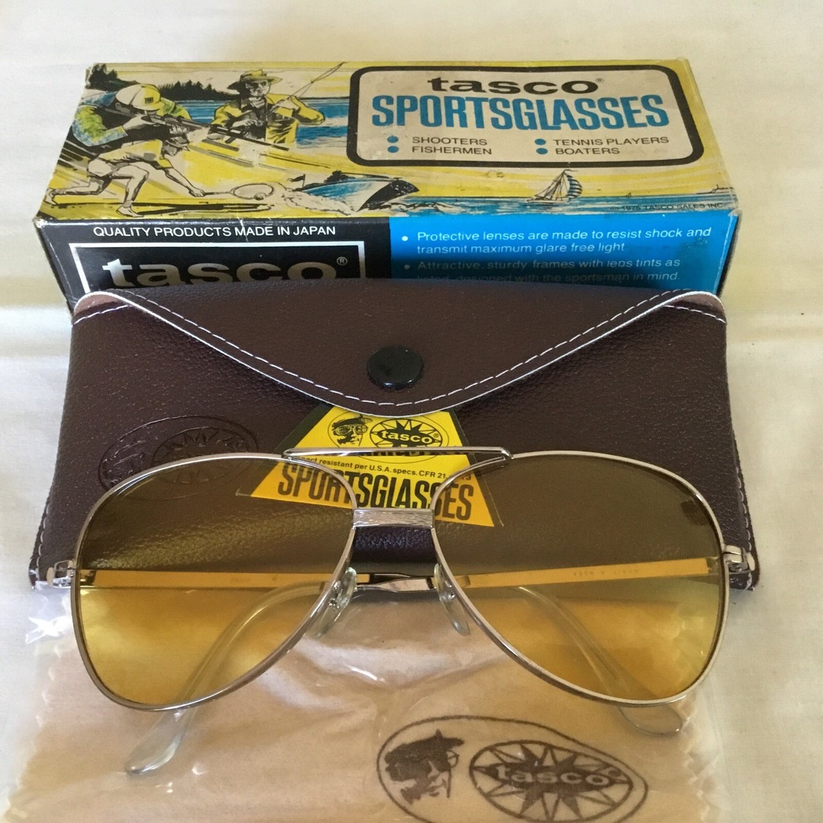 Vintage Tasco Shooting Glasses. Yellow # 1119 Y Sports Vintage Tasco Shooting Glasses. Yellow # 1119 Y Sports