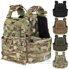 KRYDEX Plate Carrier Tactical Heavy Duty Vest Magazine Pouch MOLLE Camouflag