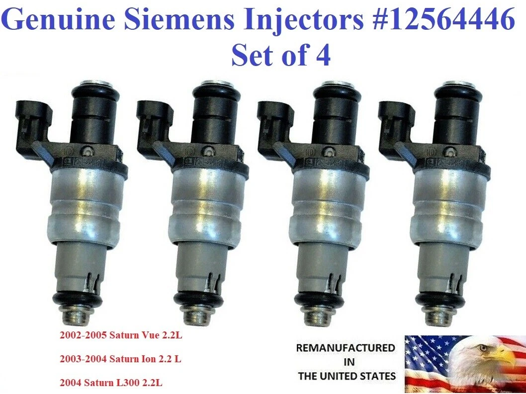 Genuine Siemens Injectors #12564446 Set of 4 for 02-05 Saturn