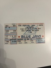 Pat Hentgen 20th Win 1996/CY Young Clinching Ticket 09/29/1996 Blue Jays