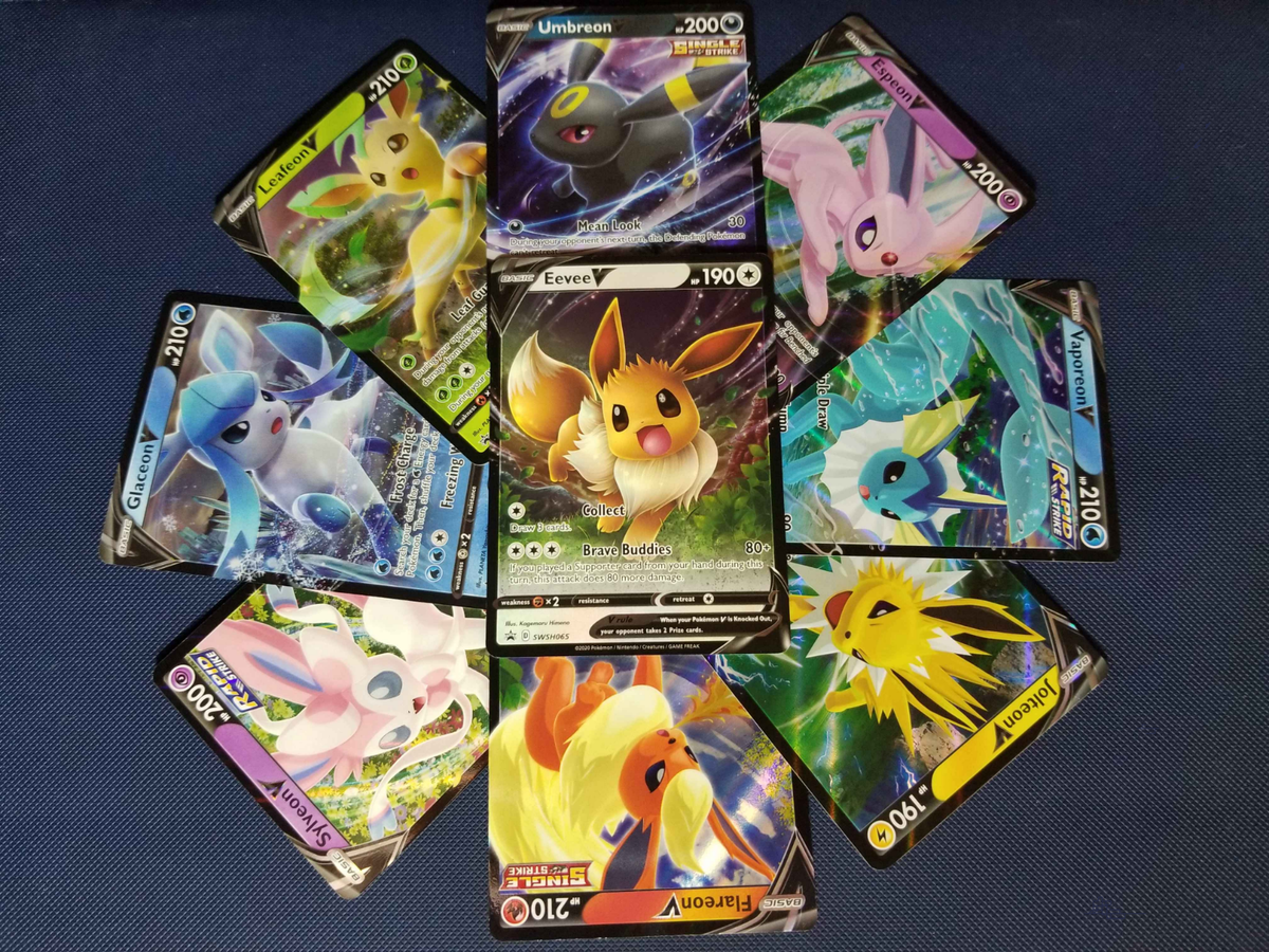 Eevee Evolutions V Promo Complete SWSH 9 Card Set Eeveelutions Pokemon TCG  M/NM | eBay