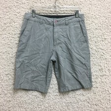 Oneill Shorts 30 Adult Gray Plaid Chino Swim Trunks Surfing Pockets Logo Mens