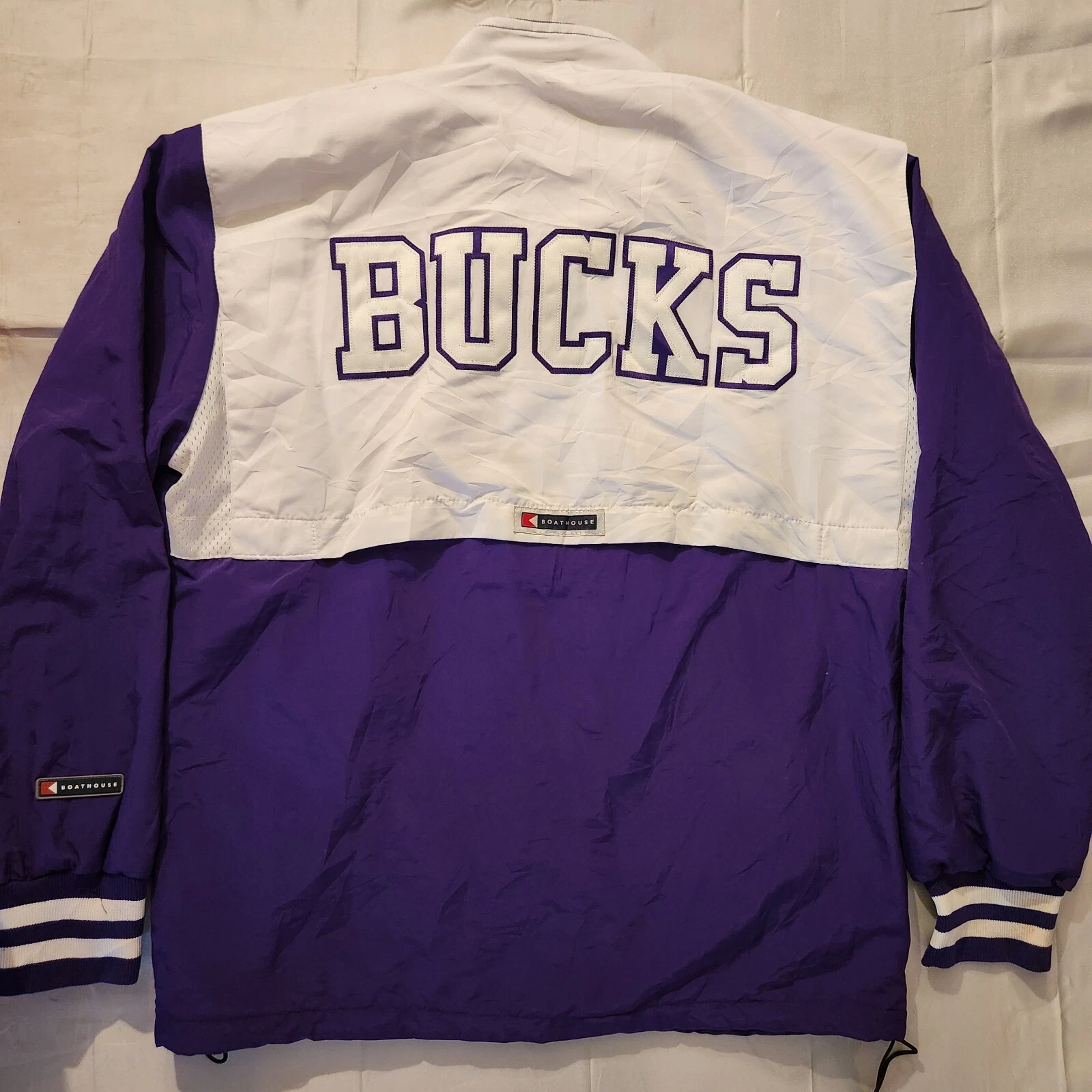 VETEMENTS Boatho Jacket Uomo M Bucks Y2K Track Jacket Viola Full Zip Made USA Ventilato