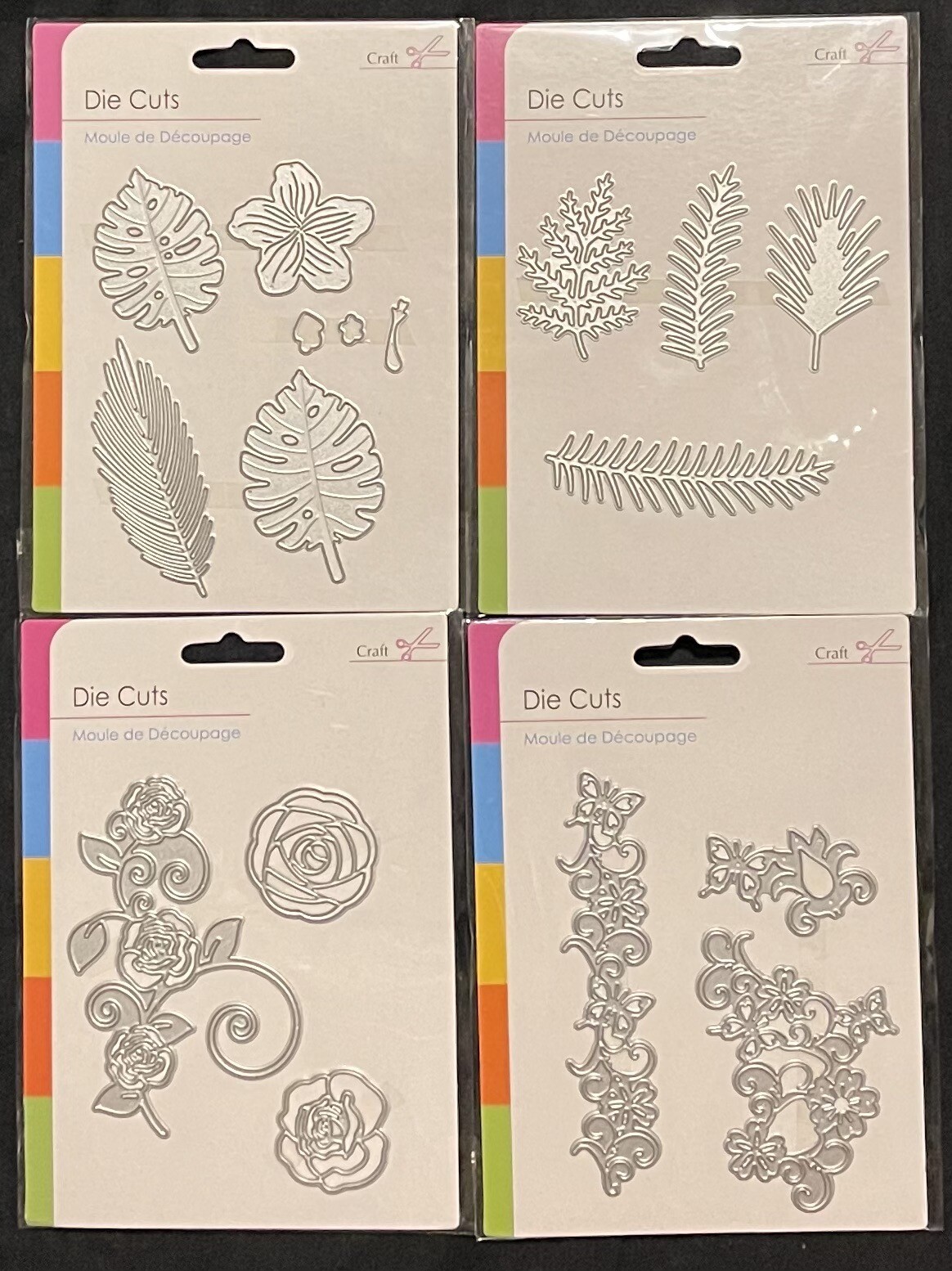 4 Craft Die Cuts Set Flowers and herbs Set Of 4 Dies Cutting