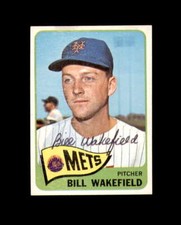 Bill Wakefield Signed Original 1965 Topps New York Mets Autograph