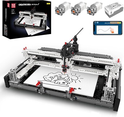 Mould King 13181 Eletric RC 3D Drawing Plotter STEM Building Bricks Toy Kit MOC