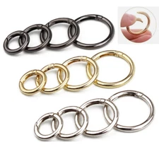Dia. 10~50mm Spring O-Ring Snap Clips Round Carabiner  Leather Bag Strap Parts