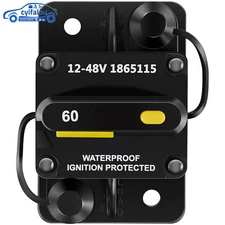 MKR-27 60 AMP Circuit Breaker 1865115 w/ 1/4" Studs and Protective Insulator