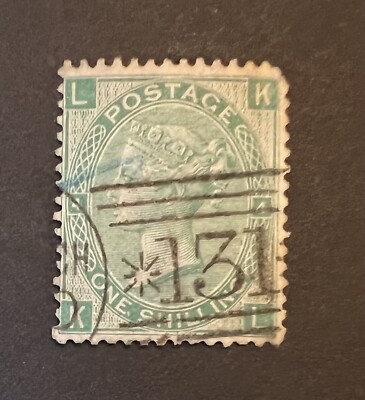K&Uリンク(更新中) GB QV SG117 1867 1/- plate 4 lettered LK-KL Edinburgh used cat £60