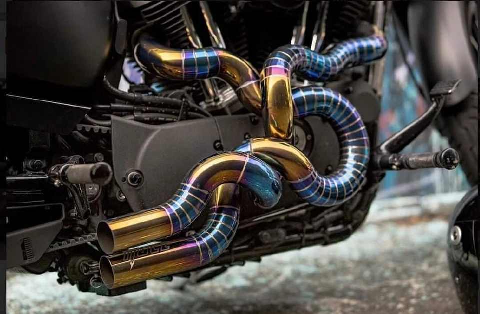 Escape personalizado Harley Davidson Sportster 883 Sportster 1200 sistema completo Foto 2 de 2