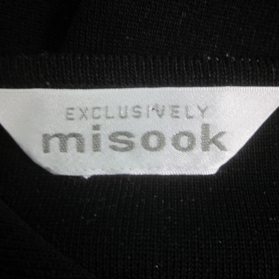 Vestido vaquero Misook para mujer talla M negro acrílico pulóver cuello cuadrado sin mangas Foto 3 de 4