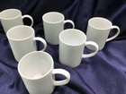 6 CRATE + BARREL basic white MUGS never used! NEW! BONUS WITH BUY IT NOW!! — photo 3