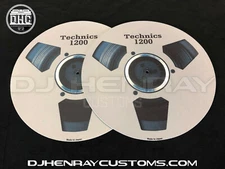 Technics gray Reel to Reel Dj Slipmats sl1200's mk2 mk5 m3d m5g any turntable