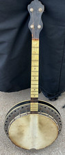 Vintage Grover Patent Presto 4-String Banjo 34"L X 13 1/2"W Stenciled SH 