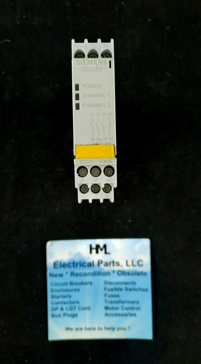 SIEMENS, SIGUARD, 3TK2821-1CB30, SAFETY RELAY *RECONDITIONED & TESTED