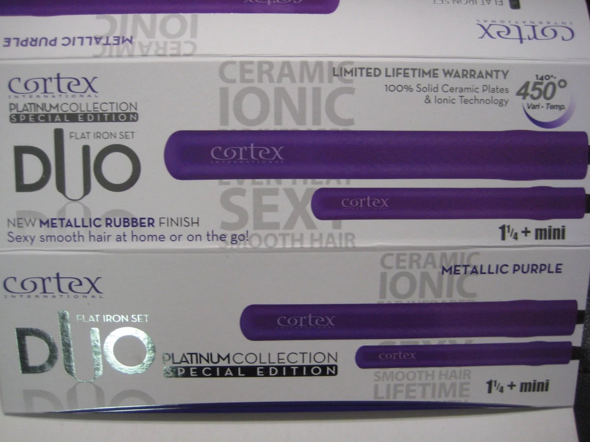 Cortex International Flat Iron Duo Set Metallic Purple eBay
