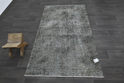 Oushak Turkish Vintage Rug 4x7 Kilim Rug Anatolian Handmade Boho Decor GRAY