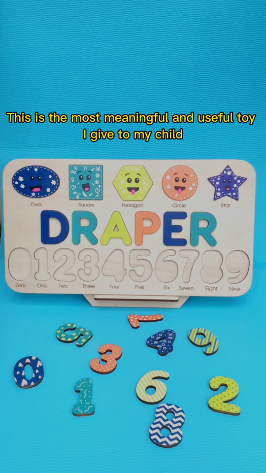 Funny Farm Animals Name Puzzle, Baby Girl Gift Personalized, Wooden ...