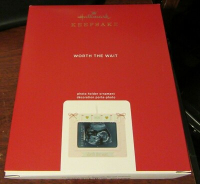 WORTH THE WAIT BABY SONOGRAM PICTURE 2020 Hallmark Ornament  Free shipping MIB