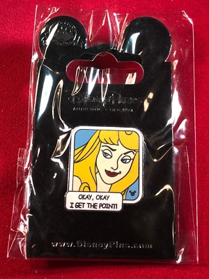 1 Disney Pin Sleeping Beauty Aurora OK OK I Get the Point New Card As Seen Lot 4