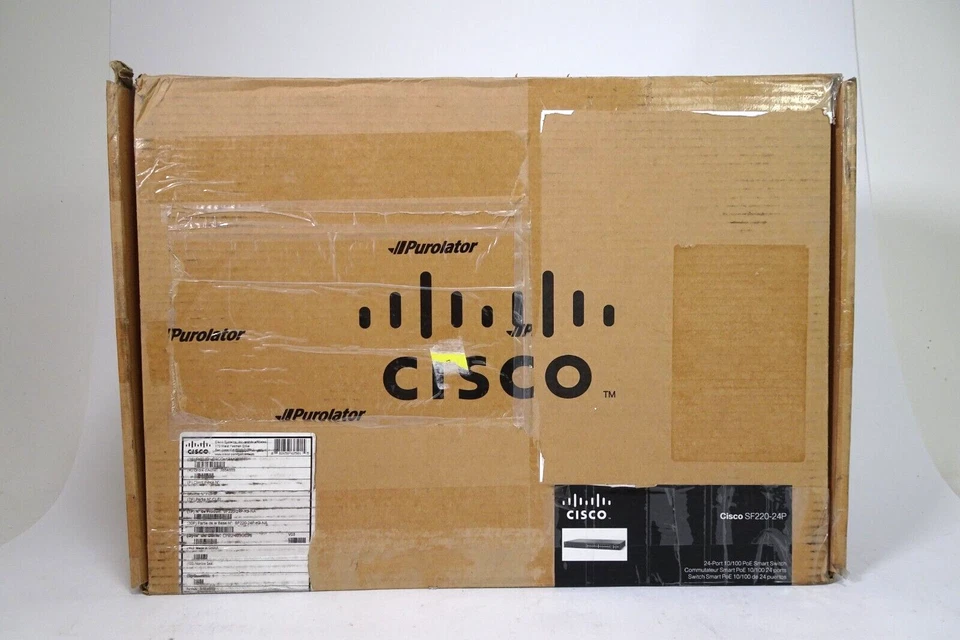 Cisco SF220-24P 24-Port Managed PoE+ Switch w/ 2 Gigabit SFP Rack-Mountable - Image 3 of 4
