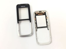 Originale NOKIA 2630 A-COVER FRONT GLAS housing metallo guscio superiore nero NUOVO